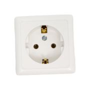Розетка 1-м ОП Хит 16А IP20 250В с заземл. без защ. шторок бел. SE RA16-133-B