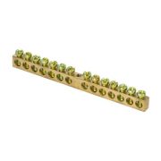 Шина PEN «ноль-земля» 6х9 14 отвер. латунь крепеж по центру PROxima EKF sn0-63-14