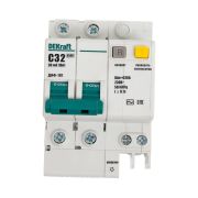 Выключатель автоматический дифференциального тока 2п C 32А 30мА тип AC 4.5кА ДИФ-101 4.5мод. DEKraft 15006DEK