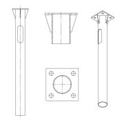 Деталь фундамента закладная ЗДФ-0.108-1.5(К200-150-4х20)-02 (для ОГК/ОКК-6) Пересвет В00000639