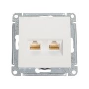 Розетка компьютерная 2-м AtlasDesign RJ45 кат.5E механизм жемчуж. SE ATN000485