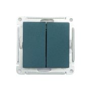 Выключатель 2-кл. СП AtlasDesign 10А IP20 (сх. 5) 10AX механизм изумруд SE ATN000851