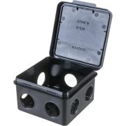 Коробка распределительная ОП 80х80х50мм (откид. крышка)УХЛ1 IP54 черн. Ruvinil 67040МЧ