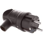 Вилка 16А 2P+PE 220-240В IP44 с ручкой каучук LEZARD 106-0400-0109/109