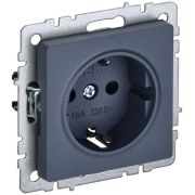 Розетка 1-м СП BRITE РС14-1-0-БрМ 16А с заземл. защ. шторки механизм маренго IEK BR-R14-16-K35