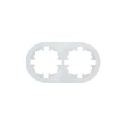 Рамка 2-м OSEN горизонт. круглая бел. LEZARD 744-0200-147